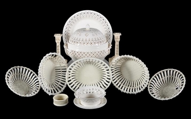 A selection of mostly later English and Continental creamware