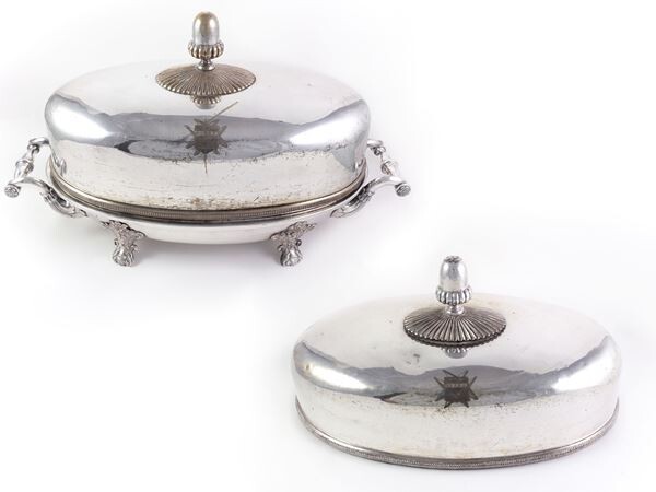 A silverplated dish warmer early 20th century