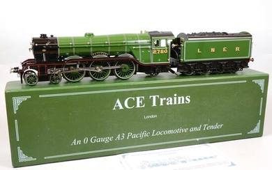 ACE trains O gauge model railway locomotive and tender, LNER 4-6-2, 'Papyrus'