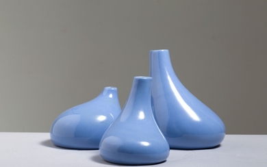 A.MANGIAROTTI. Three ceramic vases. DANESE MILAN