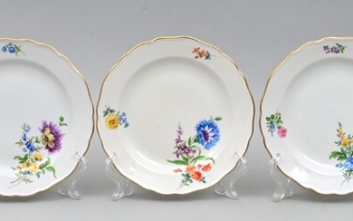 Acht Abendbrotteller, Meissen / Eight plates, Meissen