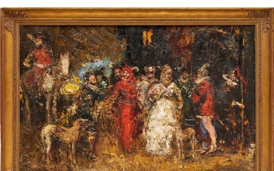 Adolphe Monticelli (attrib.), oil on panel