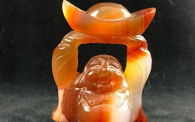 Agate Hand Up Buddha Hand Carved Offering