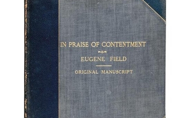 American Poet EUGENE FIELD Manuscript Poem Unsigned