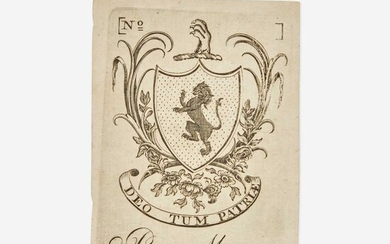 [Americana] [Revere, Paul] Morton, Perez Printed Book-Plate and Cut Signature