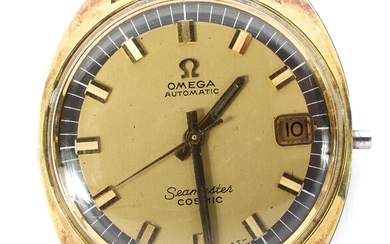 An Omega Seamaster Cosmic gents automatic wristwatch, the gilt dial with blue chapter ring