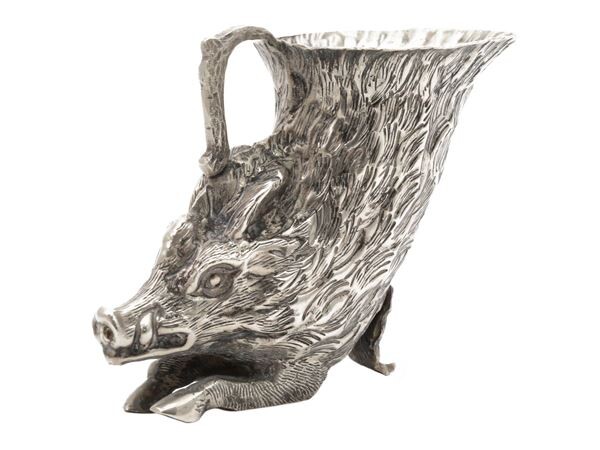 An animalier silver plated cup, about Seventies (1922-2017), Gabriella Crespi (1922 - 2017)