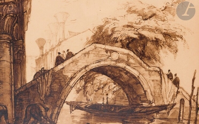 André MAIRE (1898-1984)Venise, pont sur le canalEncre et lavis d’encreSignée en haut à droite26,5 x...