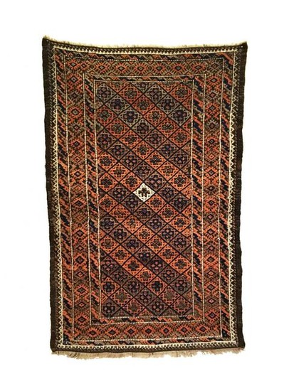 Antique Afghan Baluch Small Rug 2'9 x 4'2