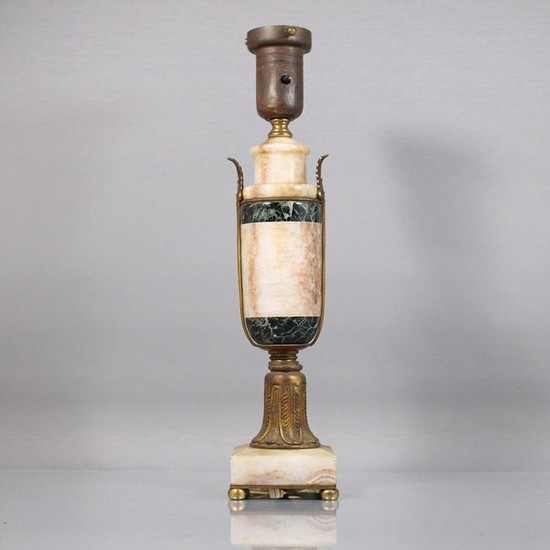 Antique Empire Marble and brass lamp