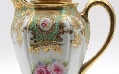 Antique Nippon Hand Painted Porcelain Coffee Pot
