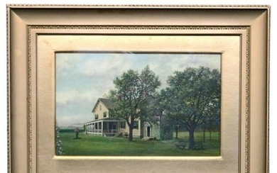 Antique Oil on Canvas Painting of North Shore, New York