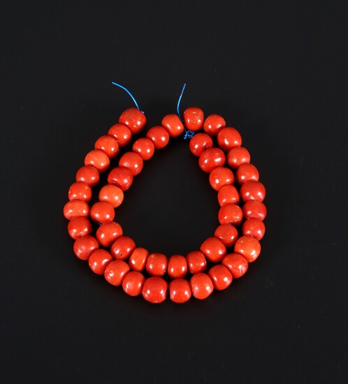 Antique red coral necklace