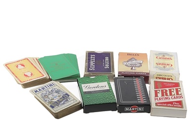 Assorted Brand Spirits Playing Cards 100 Pipers, Grant's, Bell's, Gordon's, Martini Etc.