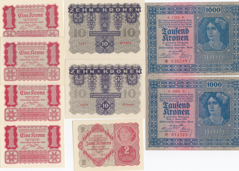 Austria 1-100 Kronen 1922 (9)