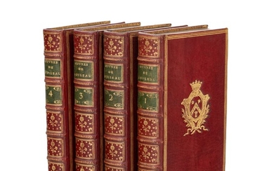 BOILEAU. Oeuvres,... Avec des éclaircissemens historiques donnez par lui-même. La Haye, Vaillant, Gosse, de Hondt, 1722. 4 vol.