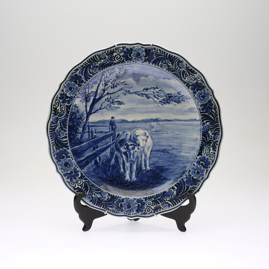 DISH, porcelain, Delft, Holland, second half of the 20th century.