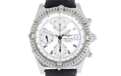 BREITLING - a gentleman's stainless steel Chronomat wrist watch.