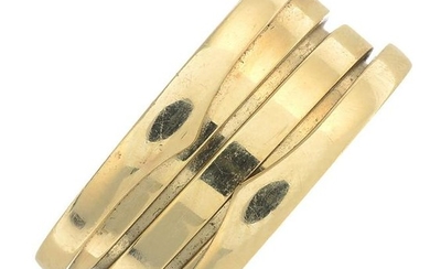 BULGARI - an 18ct gold 'B.Zero1' ring. Italian marks.