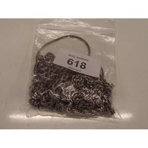Bag of assorted silver chains 58.91g