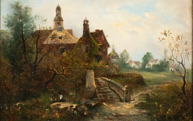 Barbarini, Emil (1835 1930 .) Church in the landscape