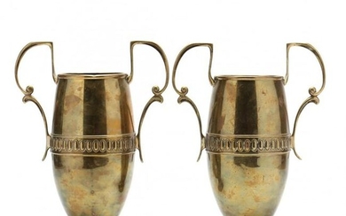 Beldray, Pair of English Brass Urns