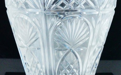 Bibi Hilton's Large 10.5" Cut Crystal Vase