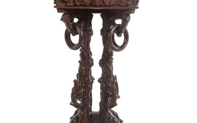 Black Forest Carved Smoking Stand