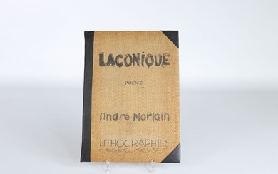 Bouquin "Laconique" , Rare ouvrage, poèmes d'André Morlain et lithographies originales et impressions sur presse...