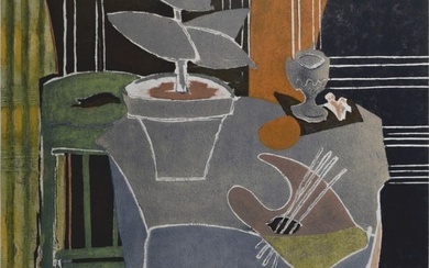 Braque (After) - Nature morte a la palette, 1960 - Hand-signed!