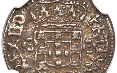 Brazil: , Pedro II 20 Reis ND (1695-1698)-(B) XF Details (Plugged) NGC,...