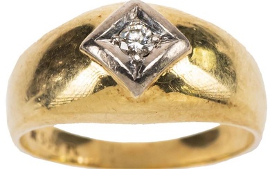 Brillant Ring, 585 Gold, bicolor, Brillant ca. 0,07ct, RW 58,...