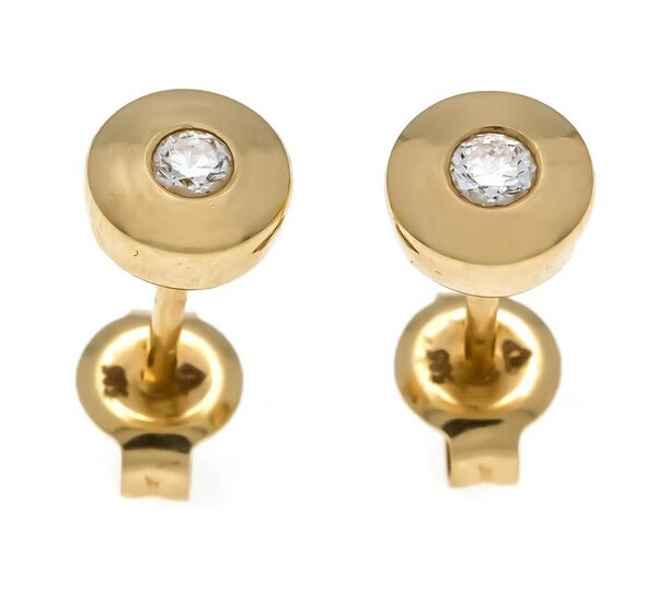 Brilliant stud earrings GG 585/000, each with one