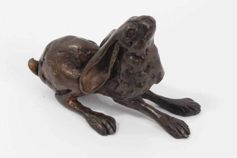 Bronze hare figure