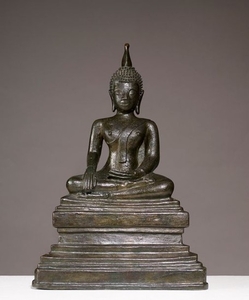 Buddha Laos ca 17° siècle Alliage cuivreux.…