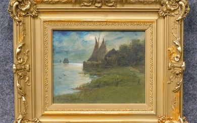 C. Clark Oil on Canvas Seascape