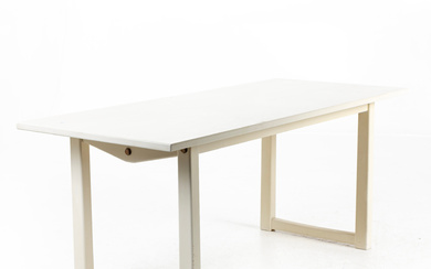 CARL MALMSTEN. A coffee table, white lacquered, Waggeryd, second half of the 20th century.