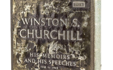 WITHDRAWN CHURCHILL, (W.), HIS MEMOIRS AND HIS SPEECHES 1918-1945, with an appraisal by Arthur Bryant, 12 vinyl LPs in a case with faux linen board, and sleeve with imitation bronze frontispiece, The Decca Records Co. Ltd., London, 1964 (12)