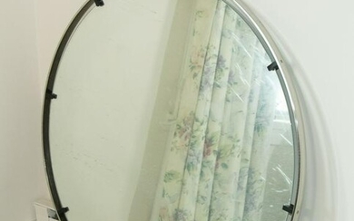 CIRCULAR MIRROR WITH STAINLESS STEEL FRAME