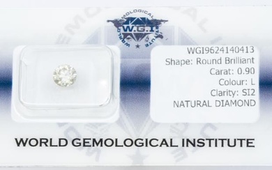 Certificated security sealed unmounted RBC diamond weight approx 0.90ct. assessed...