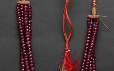 Chain Necklace Natural Ruby Stones
