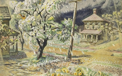 Charles Ephraim Burchfield (1893-1967), Cherry Blossom Snow