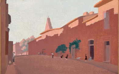 Charles LACOSTE 1870 - 1959 Rue ombragée de Castelmayran - 1894