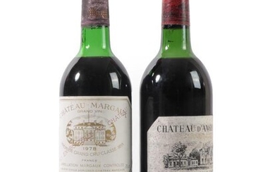 Château Margaux 1978 (one bottle), Château D'Angludet, Margaux 1981 (one...