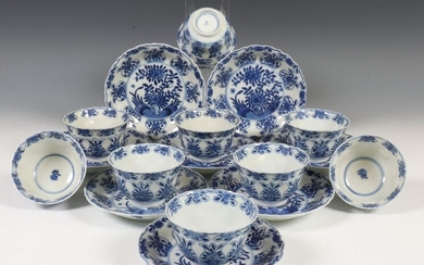China, ten blue and white porcelain bowls and...