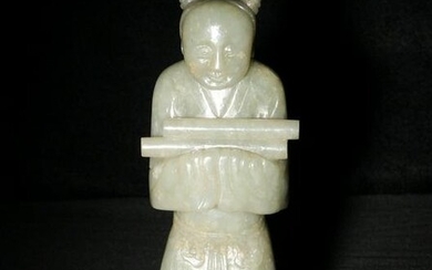 Chinese Celadon Jade Boy, Ming Dynasty