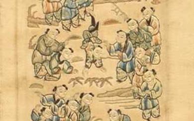 Chinese Embroidered Silk 'Thousand Boys' Pattern Panel