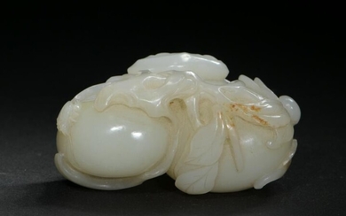 Chinese Jade Melon-Form Toggle, 18th Century