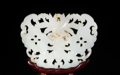 Chinese Jade Plaque with Butterfly, 18th-19th Century