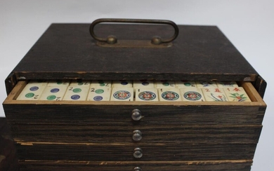 Chinese Mahjong Set w Original Box